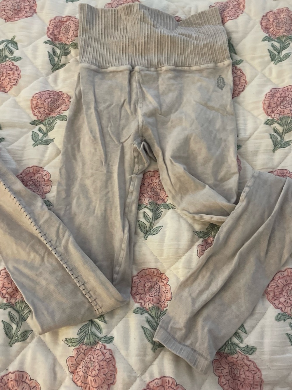 Free People Rib-Waist Leggings - gray
